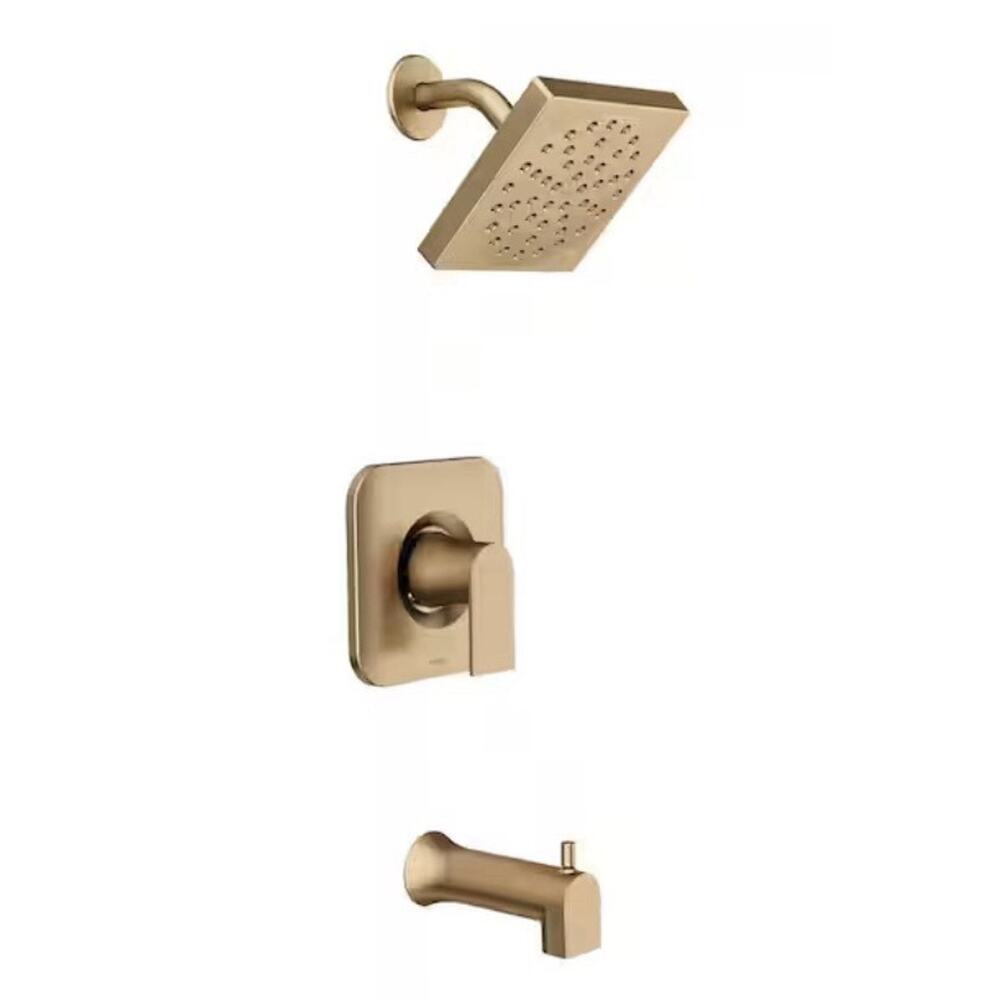 MOEN Genta 82760BZG Single-Handle Tub & Shower Faucet in Bronzed Gold w/ Valve